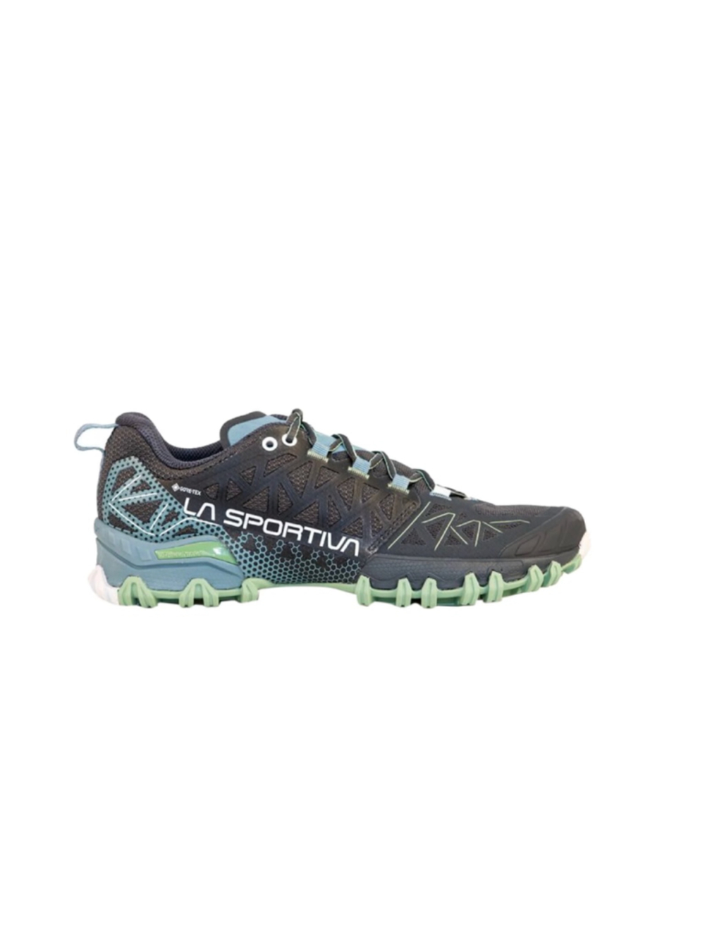 La Sportiva Bushido II GTX Trail Running Shoe Women's Sz 5.5 Carbon/Mist